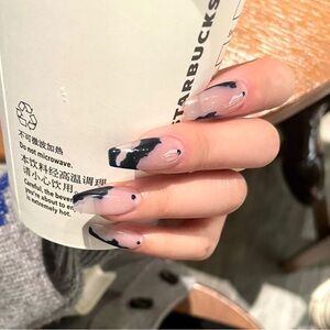 Marble Press On Nails